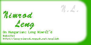 nimrod leng business card